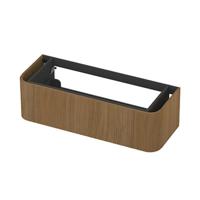 INK - Afgeronde Onderkast Fineer 1 Lade Softclose met Gefreesd Front Tbv Grepen - 1200x450x350 Mm - Light Veneer