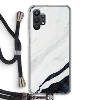 Elegante marmer: Samsung Galaxy A32 5G Transparant Hoesje met koord