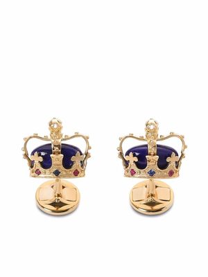 Dolce & Gabbana boutons de manchette Royal en or jaune 18ct sertis de lapis-lazuli, rubis et saphir