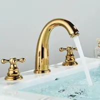 Wastafelkraan | Gepolijst Goud | 8” Widespread Wastafelkraan | Gepolijst Goud | 8” Widespread