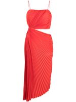 alice + olivia robe asymétrique Fayeth à design plissé - Rouge