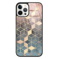 iPhone 12 Pro glazen hardcase - Cubes art