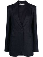 Stella McCartney blazer à simple boutonnage - Bleu