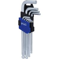 Brilliant Tools BT045009 Haakse schroevendraaierset 1.5 mm, 2 mm, 2.5 mm, 3 mm, 4 mm, 5 mm, 6 mm, 8 mm, 10 mm 9-delig