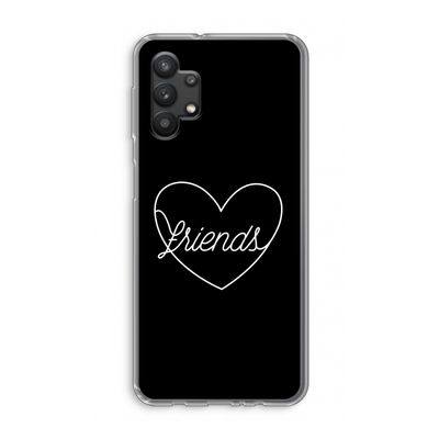 Friends heart black: Samsung Galaxy A32 5G Transparant Hoesje