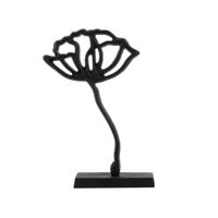Ornament op voet Papaveru zwart M