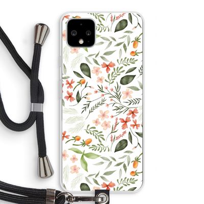 Sweet little flowers: Pixel 4 XL Transparant Hoesje met koord