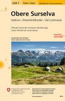 Wandelkaart - Topografische kaart 3326T Obere Surselva | Swisstopo - thumbnail