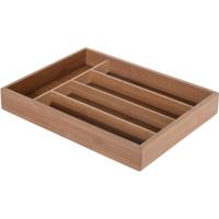 Excellent Houseware Besteklade - bamboe hout - 26 x 35 cm - Bestekbakken - Keukenla verdeler