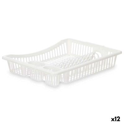 Afdruiprek voor Keukengootsteen Kinvara Wit 45,5 x 8 x 36,5 cm (12 Stuks)