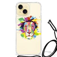 Apple iPhone 15 Stevig | Bumper Hoesje | Lion Color