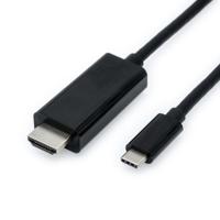 Value 11.99.5840 USB-C-displaykabel USB-C / HDMI Adapterkabel USB-C stekker, HDMI-A-stekker 1.00 m Zwart