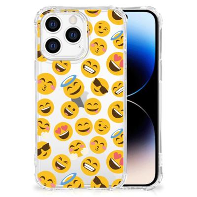 iPhone 14 Pro Doorzichtige Silicone Hoesje Emoji iPhone 14 Pro Doorzichtige Silicone Hoesje Emoji