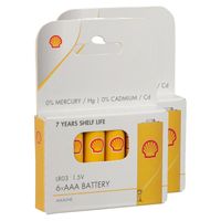 Shell Batterijen - AAA type - 12x stuks - Alkaline - Minipenlites AAA batterijen