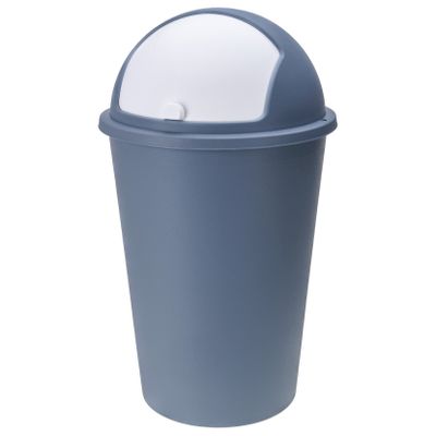 Vuilnisbak/afvalbak/prullenbak blauw met deksel 50 liter