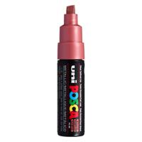 Uni Posca verfmarker 8k metallic rood- beitelpunt 8mm