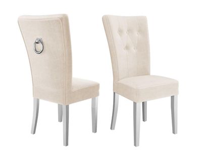Stoel SALMA beige met witte poten
