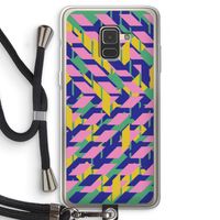Skew Blush 1: Samsung Galaxy A8 (2018) Transparant Hoesje met koord