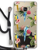 Kleurrijke papegaaien: Samsung Galaxy A3 (2016) Transparant Hoesje met koord