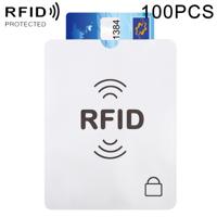 100 PCS Aluminum Foil Anti Theft RFID Blocking Sleeve Passport Passbook Protector Size: 13.5*10.5cm