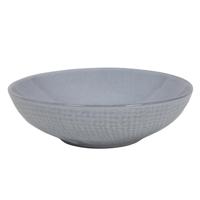 Diep bord woven textiel grijs Ø18x5,5cm