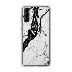 Witte marmer 2: Samsung Galaxy S21 Plus Transparant Hoesje