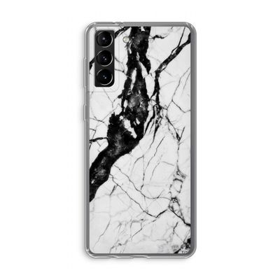 Witte marmer 2: Samsung Galaxy S21 Plus Transparant Hoesje