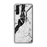 Witte marmer 2: Samsung Galaxy S21 Plus Transparant Hoesje