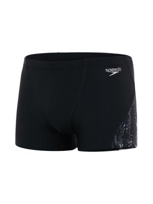 Speedo - Eco Aquashort - Allover V-cut - Zwart - Grijs, Maat:XL