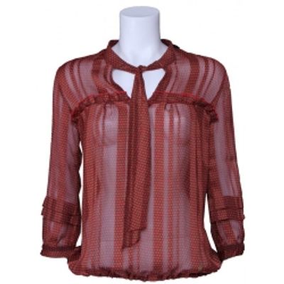 Blouse Amy Gee - Gestipt - Rood