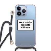 Safe with me: iPhone 13 Pro Transparant Hoesje met koord