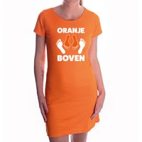 Koningsdag jurkje oranje boven voor dames