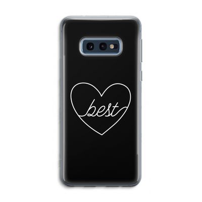 Best heart black: Samsung Galaxy S10e Transparant Hoesje