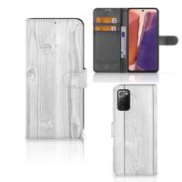 Samsung Galaxy Note 20 | Book Style Case | White Wood