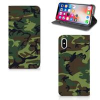 Apple iPhone Xs Max | Hoesje met Magneet | Army Dark