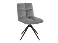 HOME DELUXE Set van 2 eetkamerstoelen Noda (Fluweel lichtgrijs)