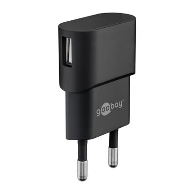 Micro-USB voeding compleet - Micro-USB oplader - USB 2.0 micro stekker - 1m - 1000mA - 5 Watt - 5V - Zwart