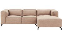 Goossens Bank Calvin bruin, micro leer, 2,5-zits, modern design