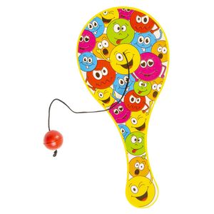 Decopatent® Uitdeelcadeaus 48 STUKS Smiley Paddle Bat Bal Spel met