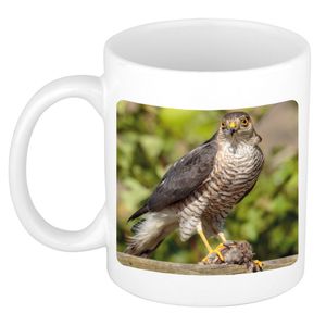 Foto mok havik roofvogel mok / beker 300 ml - Cadeau roofvolgel liefhebber