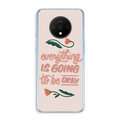 Optimistic flower girl: OnePlus 7T Transparant Hoesje
