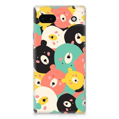 Google Pixel 6A Telefoonhoesje met Naam Bears