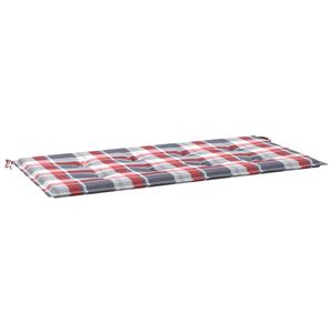 vidaXL Tuinbankkussen 100x50x3 cm oxford stof ruitpatroon rood