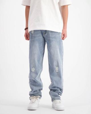 Black Bananas Dribble Straight Fit Denim Jeans Kids Lichtblauw - Maat 164 - Kleur: Blauw | Soccerfanshop