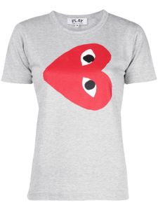 Comme Des Garçons Play t-shirt à logo contrastant - Gris