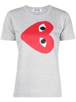 Comme Des Garçons Play t-shirt à logo contrastant - Gris