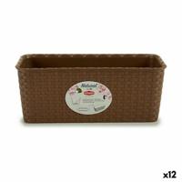 Plantenbak Stefanplast Bruin PVC 13 x 11 x 28,5 cm (12 Stuks)