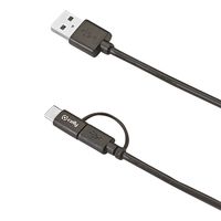 Celly USBCMICRO USB-kabel USB A USB C/Micro-USB B Zwart - thumbnail