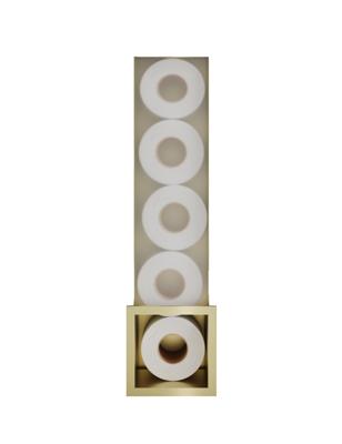 Hotbath &MORE Inbouw reserverol houder voor 6 rollen 16x60x14cm Geborsteld Messing PVD