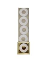 Hotbath &MORE Inbouw reserverol houder voor 6 rollen 16x60x14cm Geborsteld Messing PVD